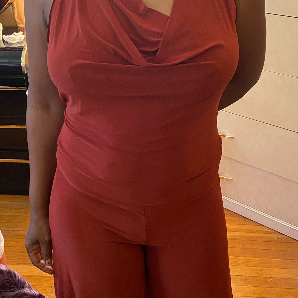 Dark red jumpsuit